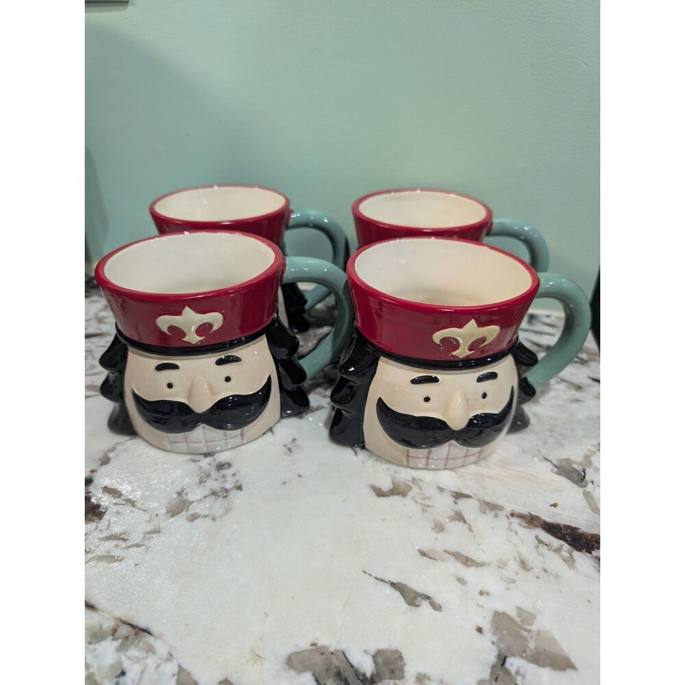 Ashland Christmas Nutcracker Coffee Mug  14.5 oz Ceramic Holiday 2024 Set of 4
